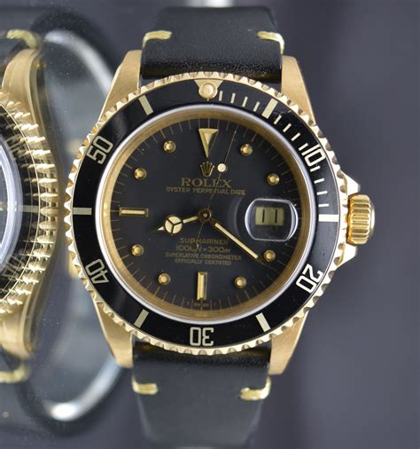 rolex submariner gold 1984|rolex submariner 16808.